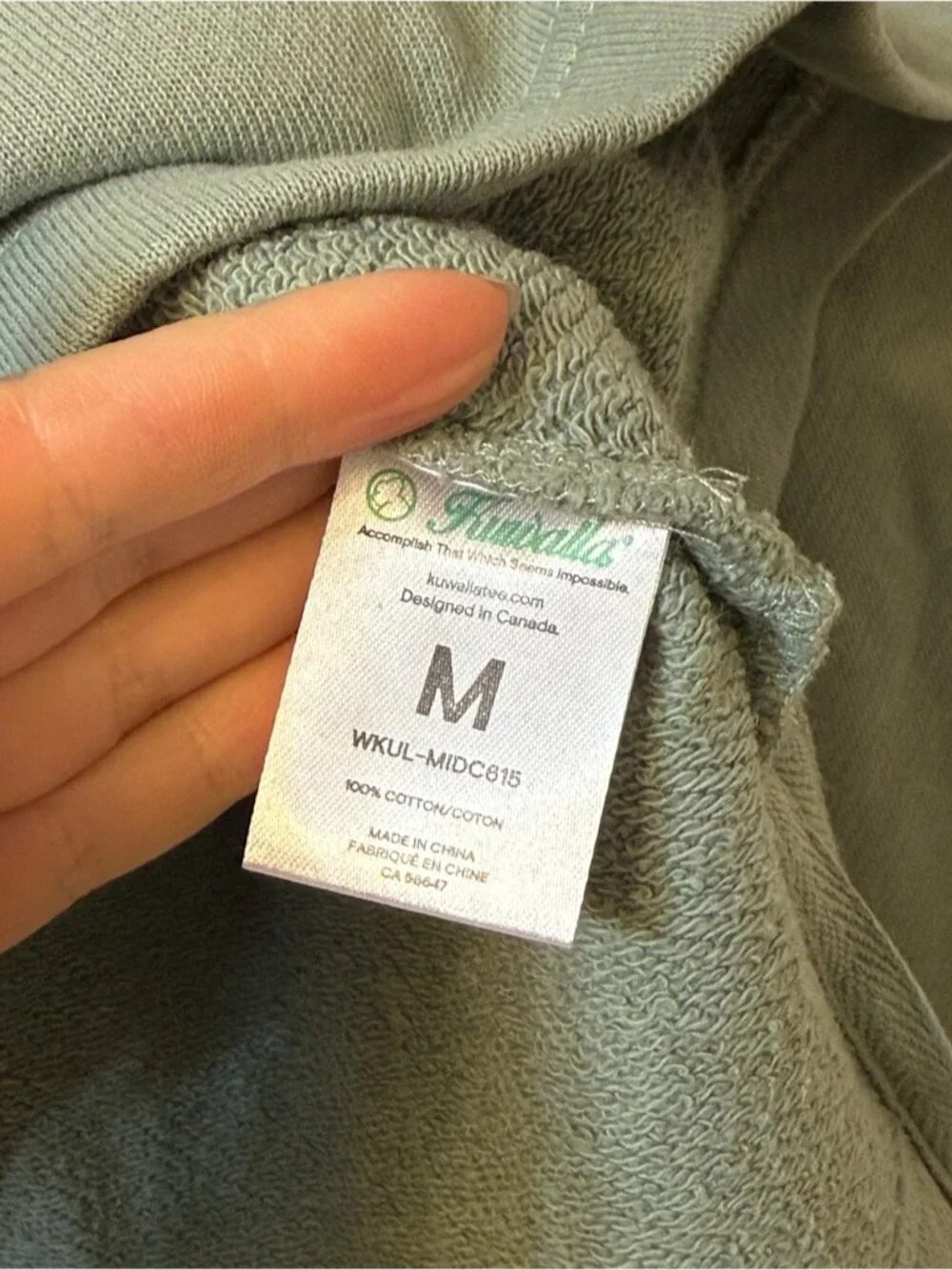 KuwallaTee Sage Green Sweatshirt Medium